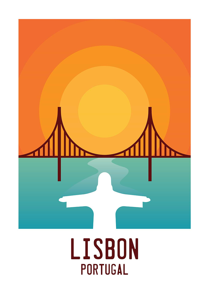 Lisbon Sunset Artwork