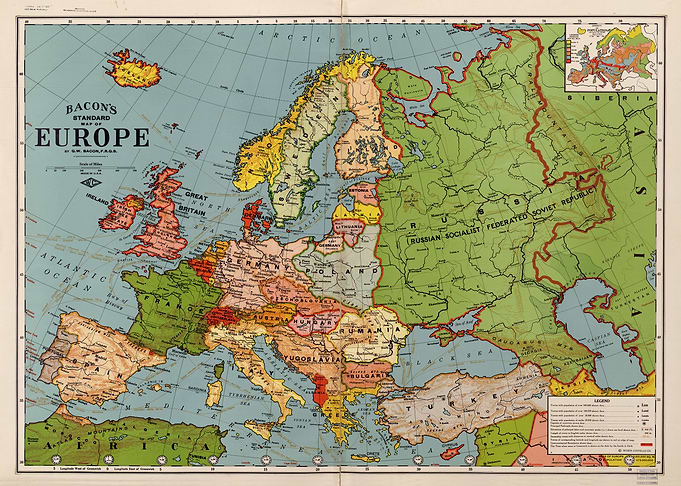 Map of Europe 1925