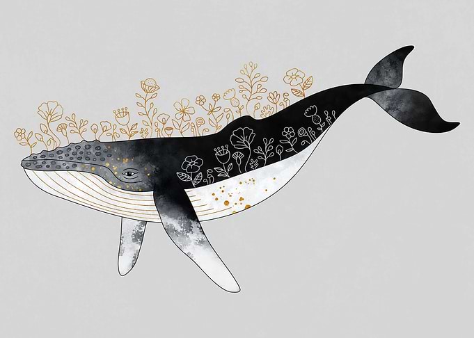 Floral Whale