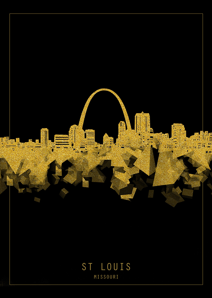 St Louis skyline gold