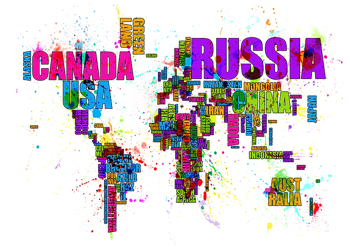 World Text Map