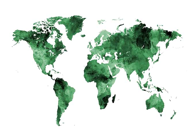 World Map Watercolor