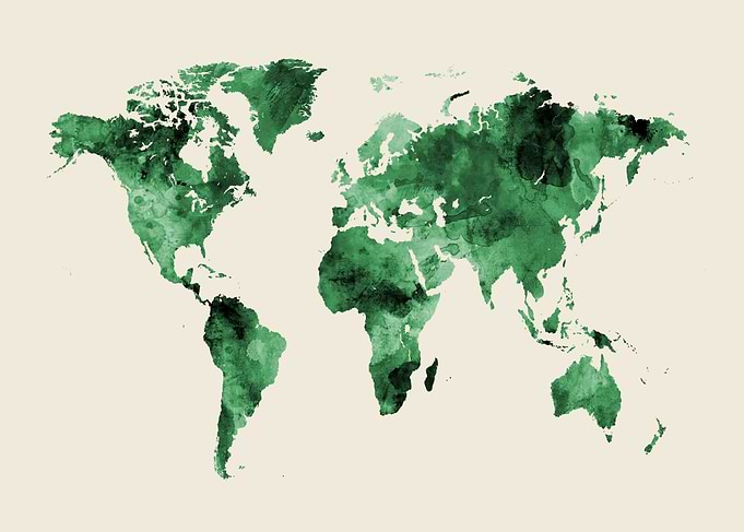 World Map Watercolor