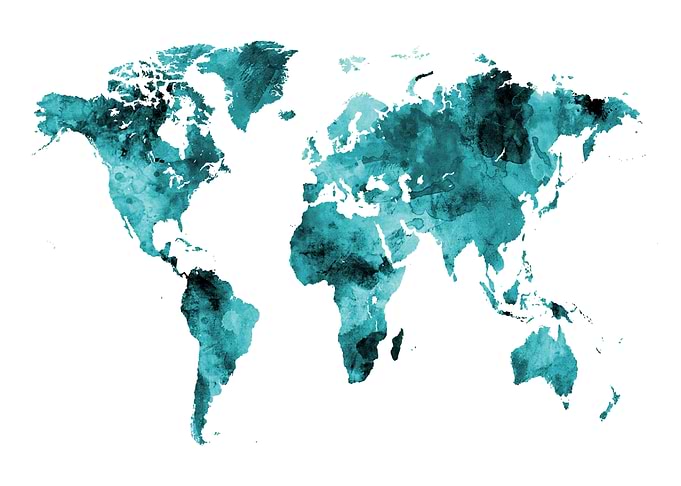 World Map Watercolor