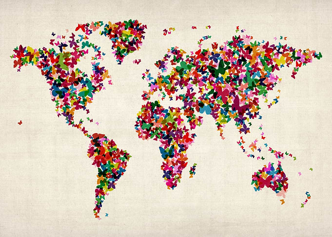 Butterflies World Map