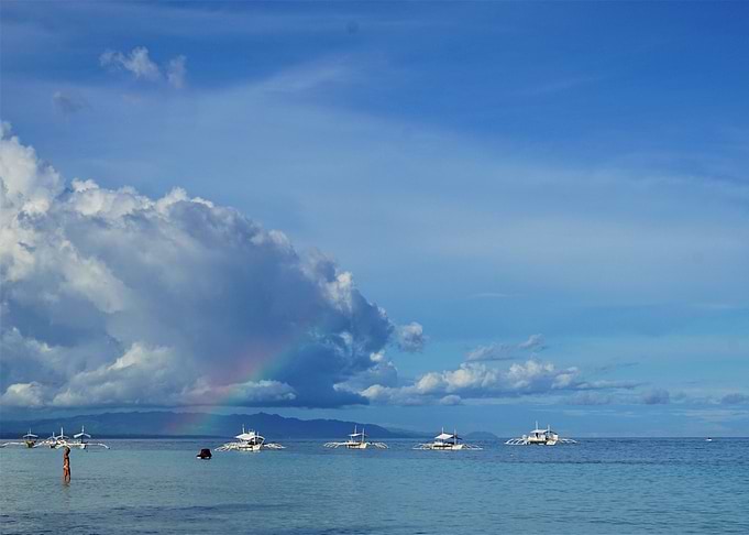 Rainbow over the sea