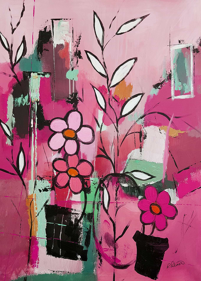 Pink Funky Floral