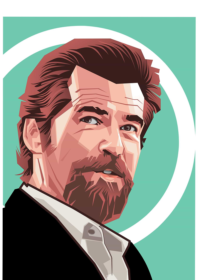Pierce brosnan on cartoon