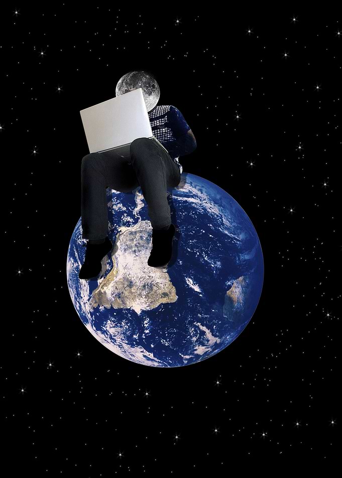 man in the space