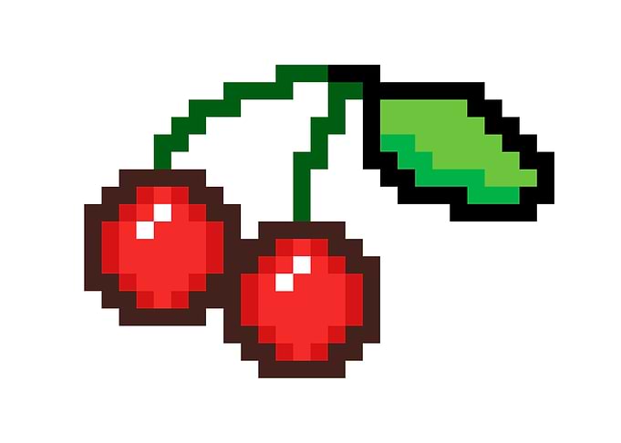 Pixel art cherries