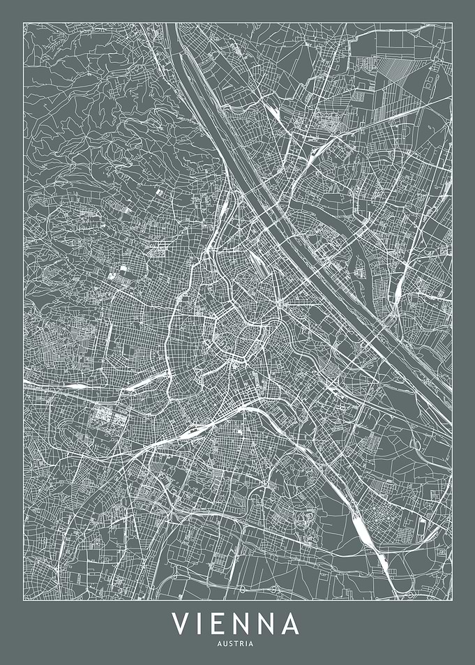 Vienna Grey Map