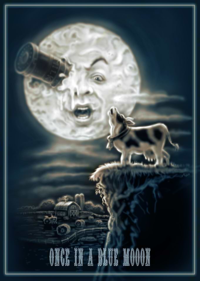 Vintage Blue Mooon Moon