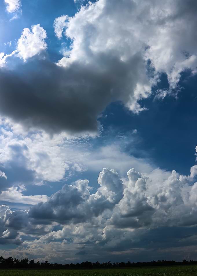 Blue sky over the clouds