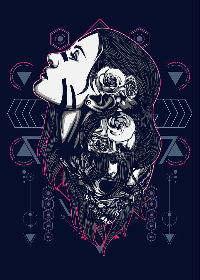 women with tattoo