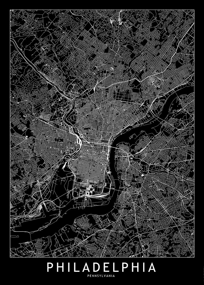 Philadelphia Black Map