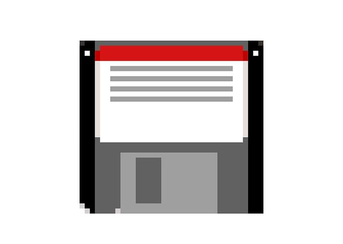 Pixel art floppy disk