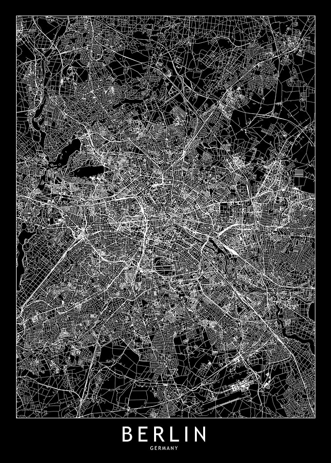 Berlin Black Map