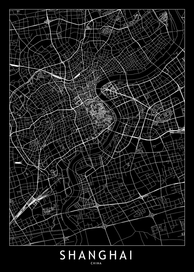 Shanghai Black Map