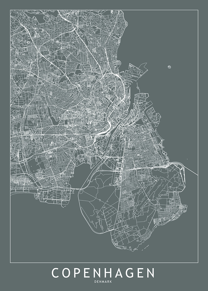 Copenhagen Grey Map