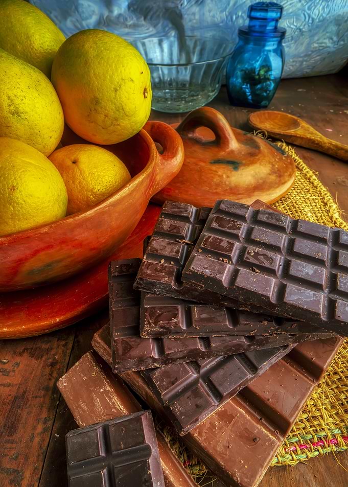 Chocolates and oranges