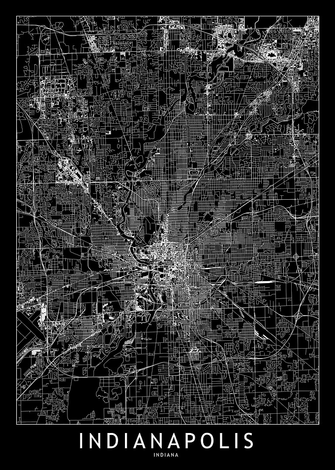 Indianapolis Black Map