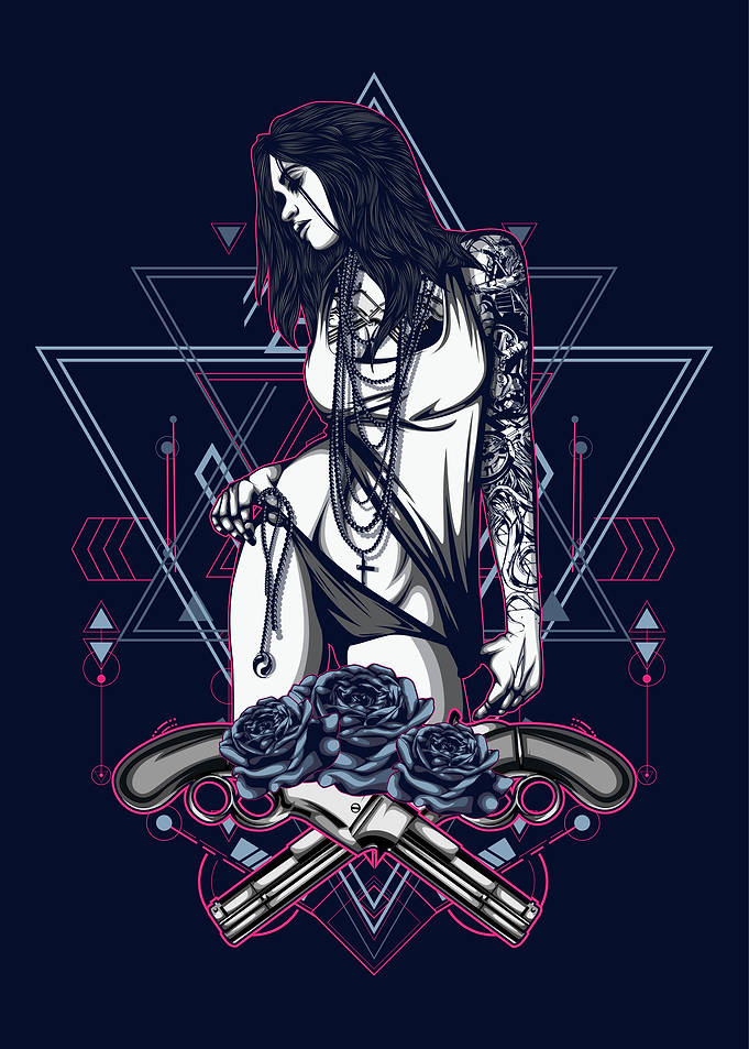 women with tattoo
