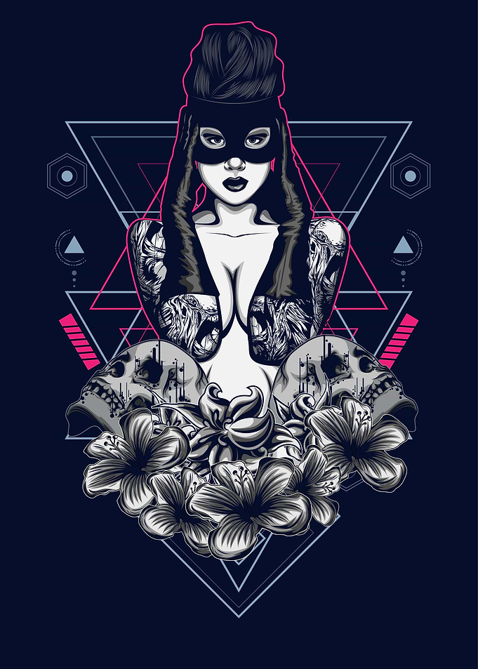 women with tattoo