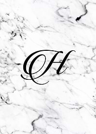 Letter H monogram Marble