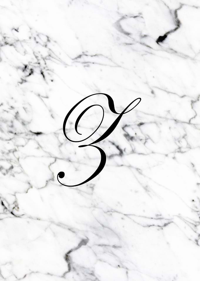 Letter Z monogram Marble
