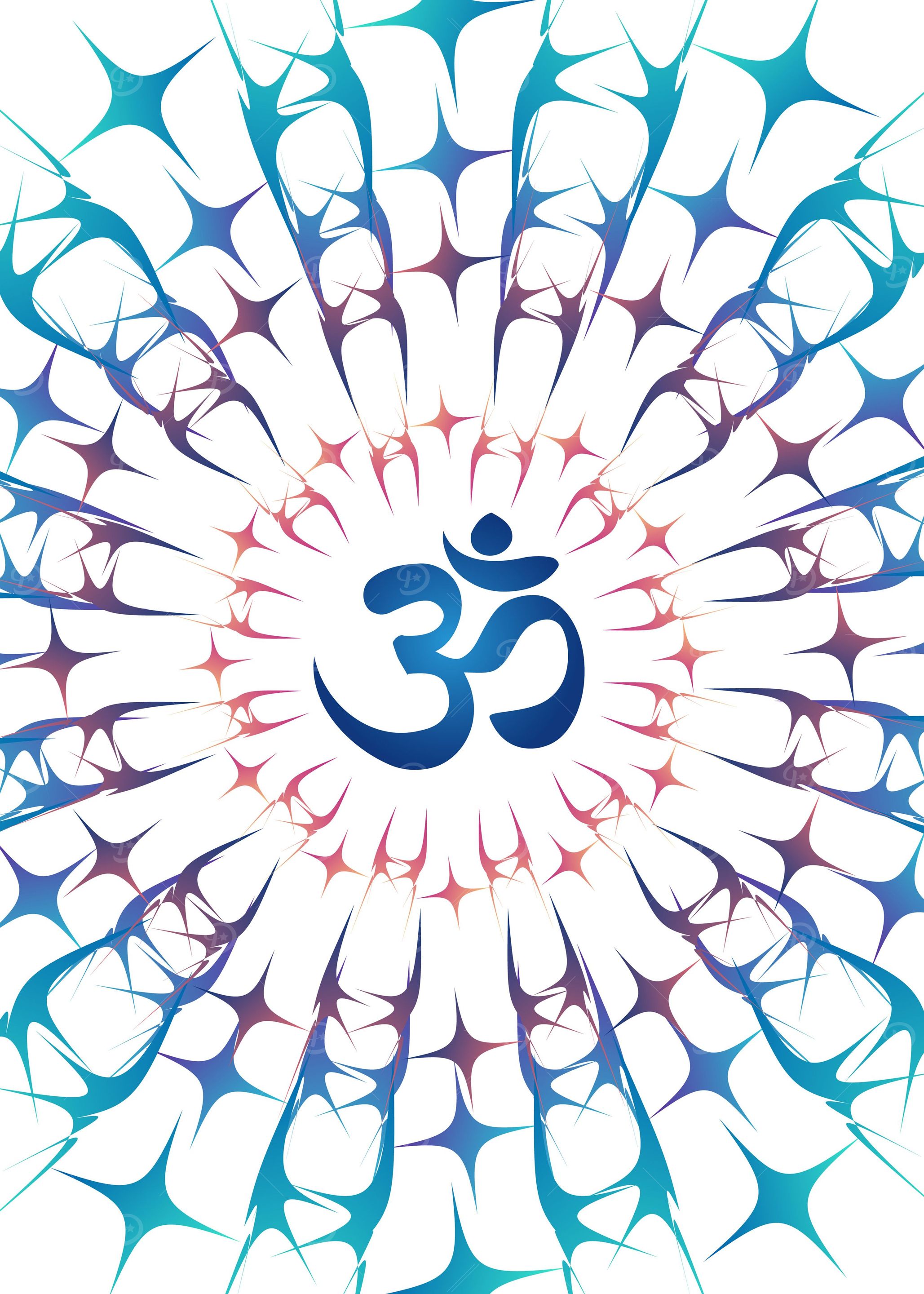 Ohm mandala or Sri Chakra