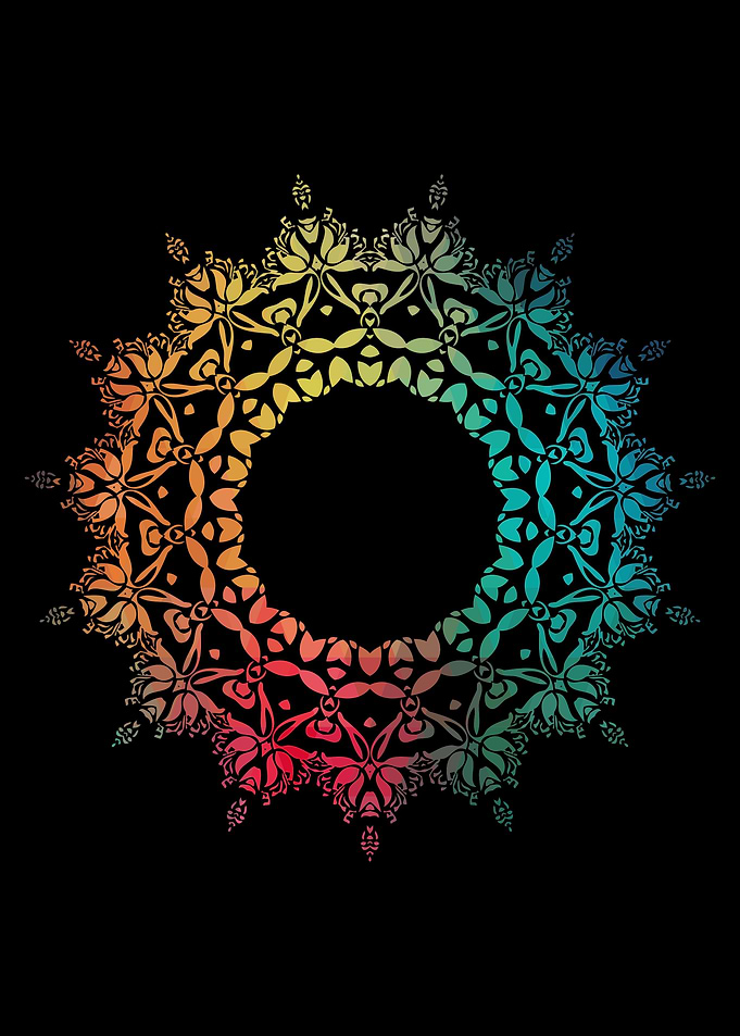 Rainbow complex mandala