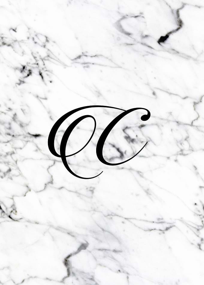 Letter C monogram Marble