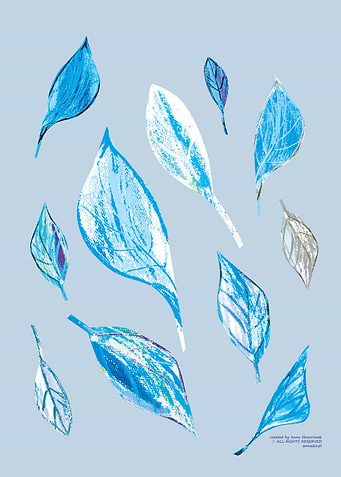 Winter leaves pattern