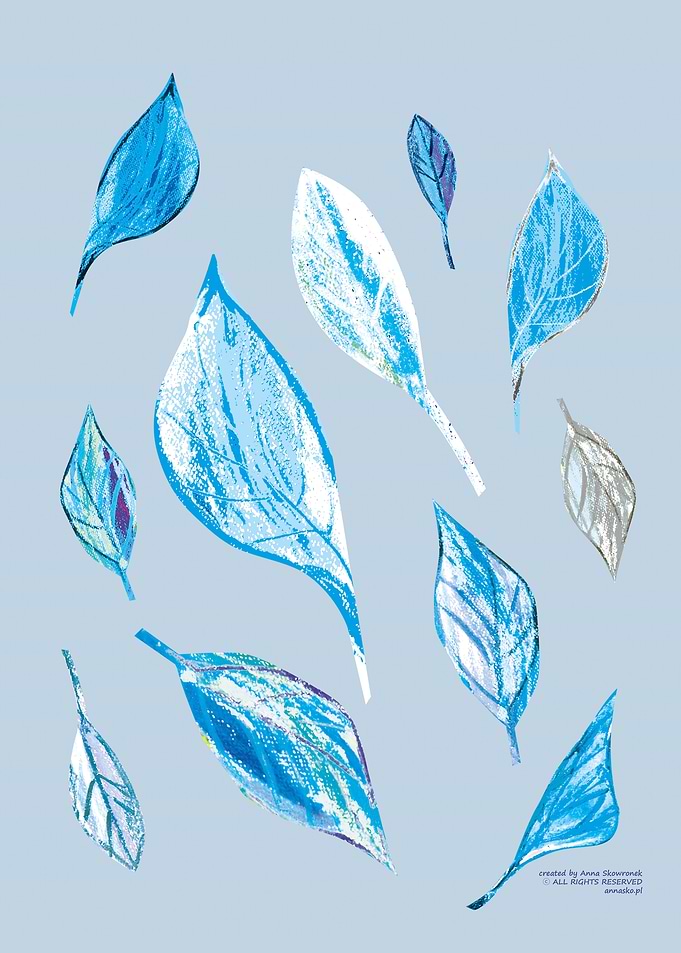 Winter leaves pattern