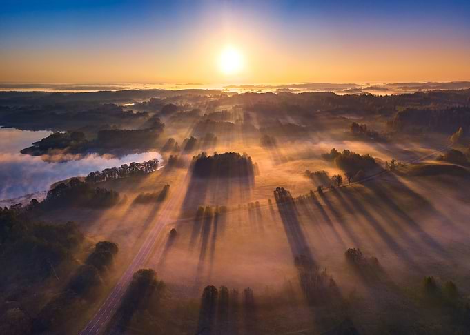 Morning light rays