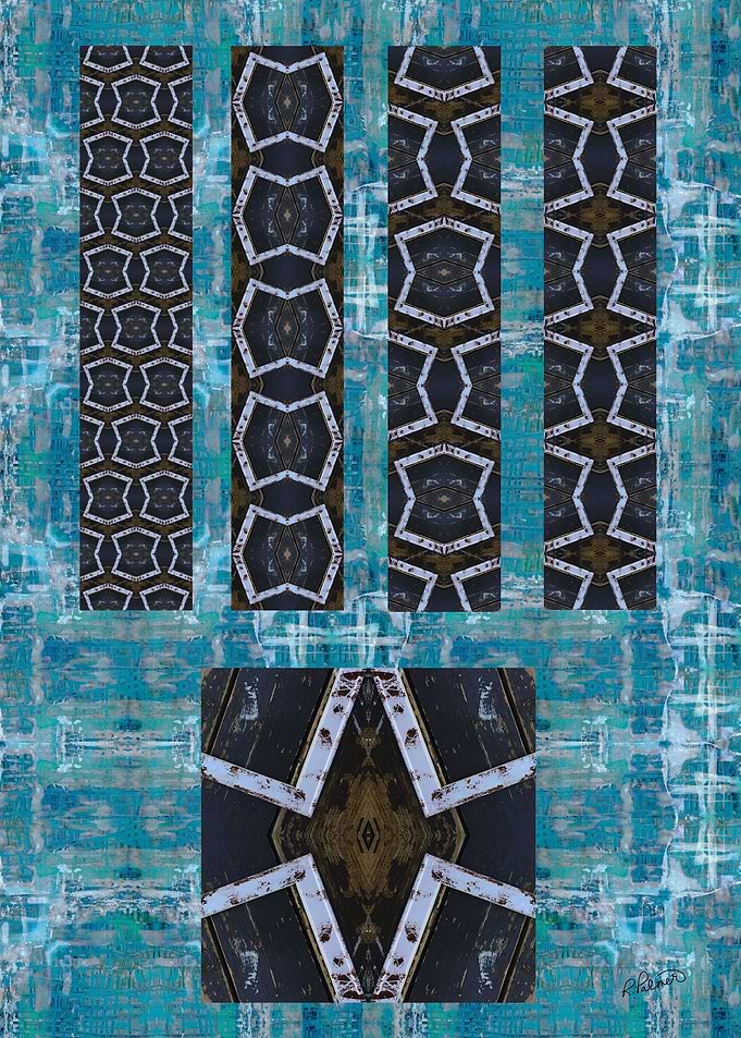 Navy Wood Pattern