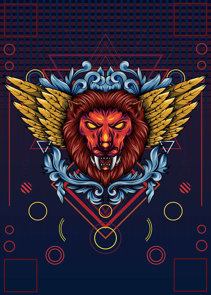 Lion Golden Winged