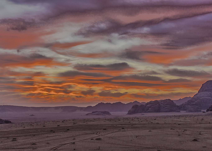 sunrise on desert Wadirum