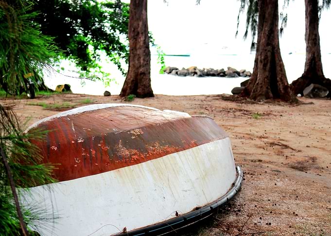 Boat on land