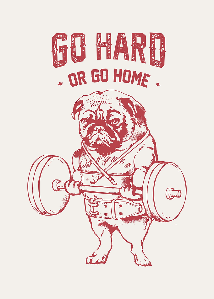 GO HARD OR GO HOME PUG