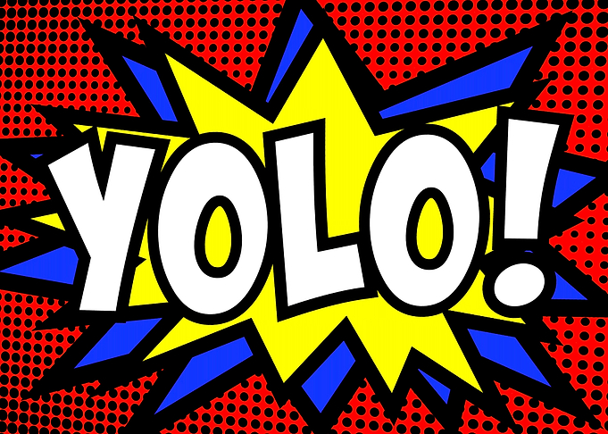 Comic halftone star yolo