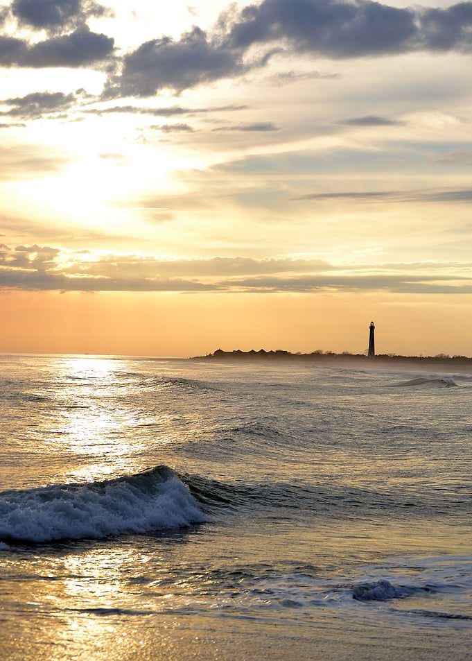 Sunset over the ocean