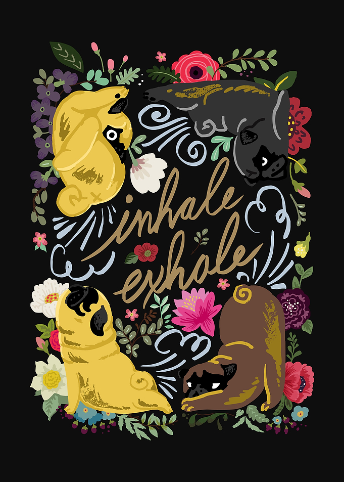 Inhale Exhale Pug Yoga