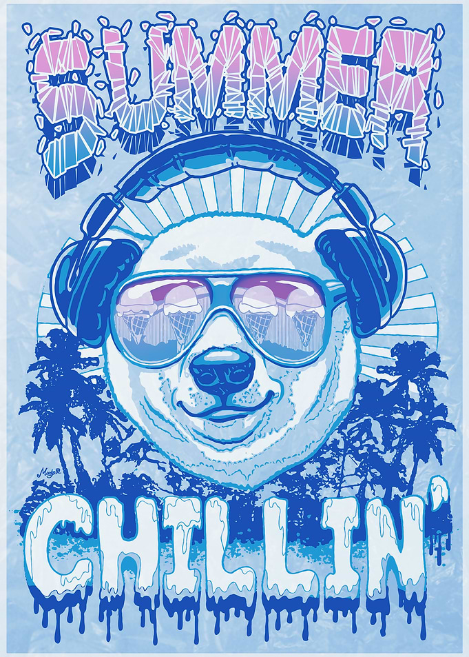 Summer Chillin Polar Bear