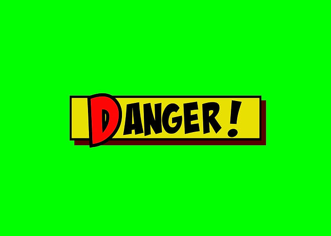 Cartoon box danger