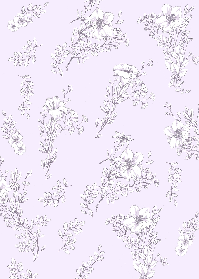 Floral pastel on purple