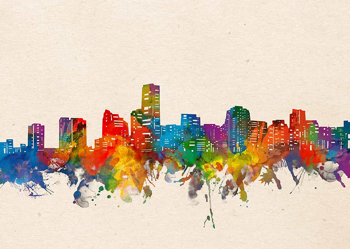 miami watercolor
