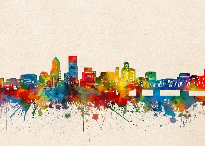 portland watercolor