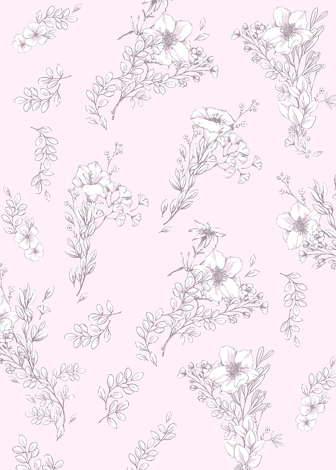 Floral on pastel pink