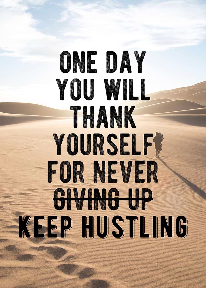 Never ever give up
